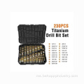 Titanium Drill Bit Kit ditetapkan untuk logam